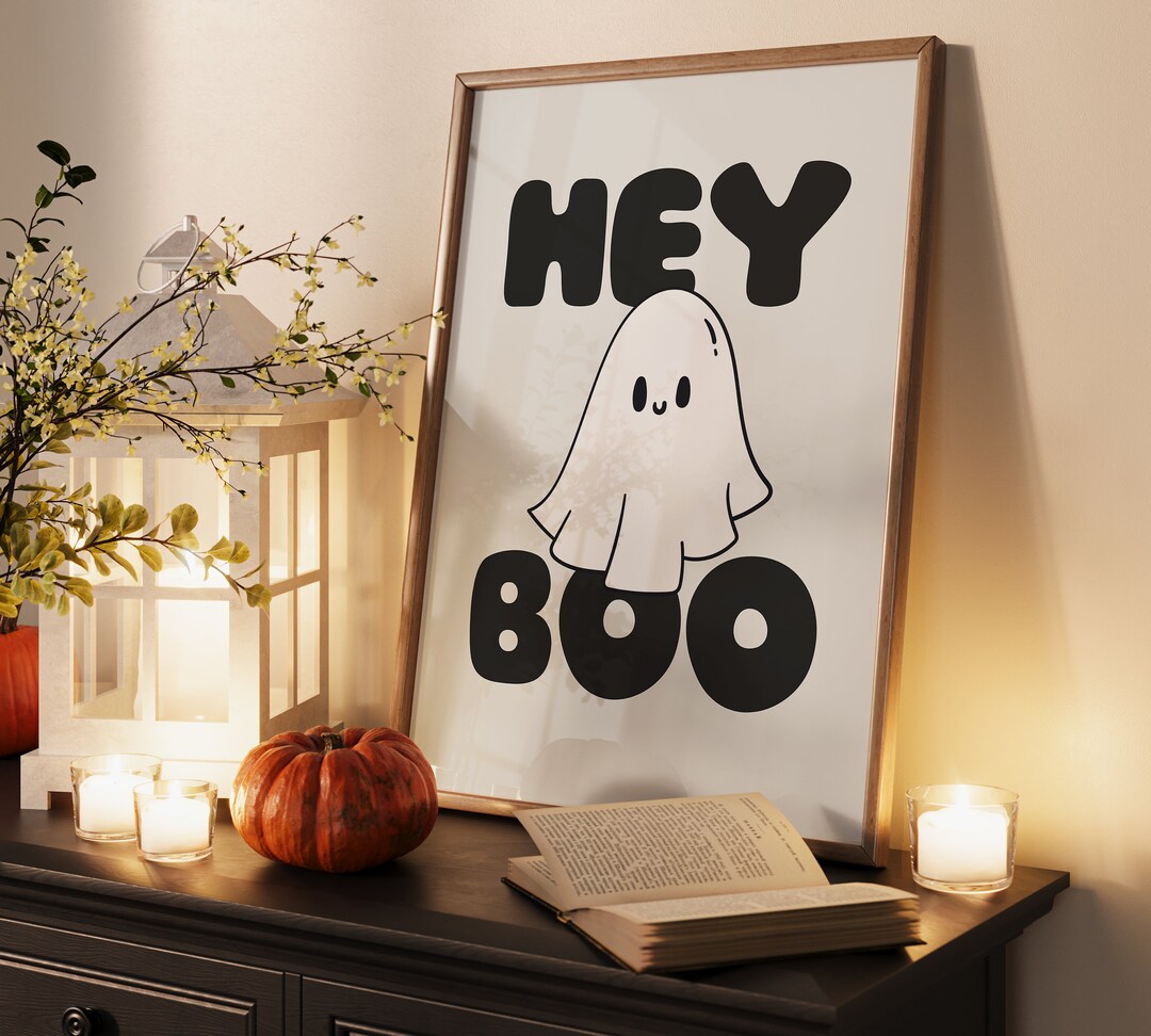 Cute Halloween Wall Art, Pumpkin Prints, Aesthetic Fall Decor, Boho