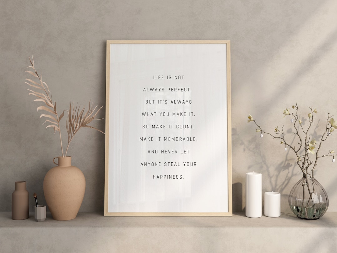Quotes About Life Wall Art Printable, Life Quotes Wall Art, Minimalist Typography Poster, Strong ...