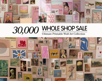 WHOLE SHOP SALE, Mega Bundle, Printable Wall Art, Gallery Wall Set, Bundle Wall Art, Maximalist Prints, Kitchen Wall Decor, Trendy Posters