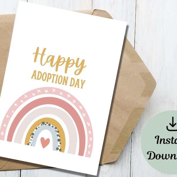 Adoption Card | Adoption Celebration | Happy Adoption Day | Digital Download | Printable