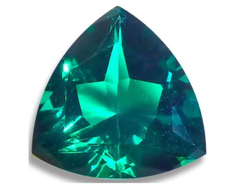 Lab Created EMERALD Green Trillion (2 options) Faceted Loose Gemstones since 1989 USA