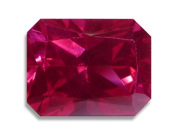 Lab Created RUBY Emerald Cut (4 options) Faceted Loose Gemstones since 1989 USA