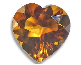 Natural Madeira CITRINE Heart Yellow Gold Orange Faceted Loose Gemstones since 1989 Free Shipping