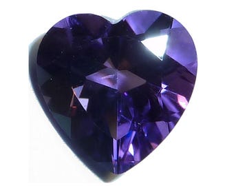 Natural AMETHYST Purple Heart Shape (6 options) Faceted Loose Gemstones since 1989 USA