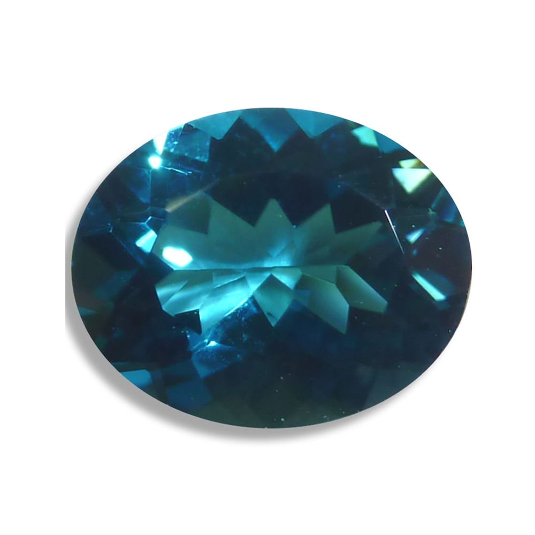 Natural TOPAZ Oval London Blue Faceted Loose Gemstones Fine Cut AAA ...