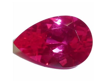 Lab Created RUBY Pear (5 options) Faceted Loose Gemstones since 1989 USA