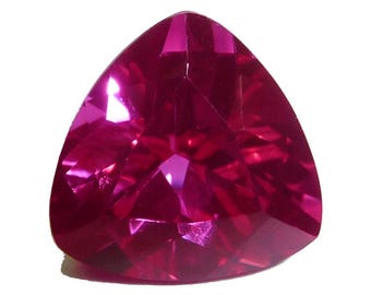 Lab Created RUBY Trillion (2 options) Faceted Loose Gemstones since 1989 USA