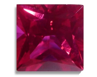 Lab Created RUBY Square Princess (4 options) Faceted Loose Gemstones since 1989 USA