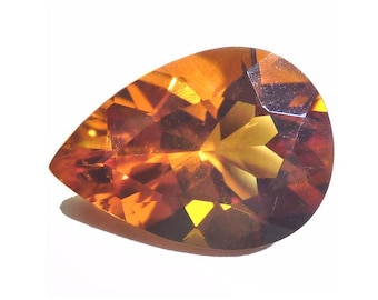 Natural Madeira CITRINE Pear Yellow Gold Orange Faceted Loose Gemstones since 1989 Free Shipping