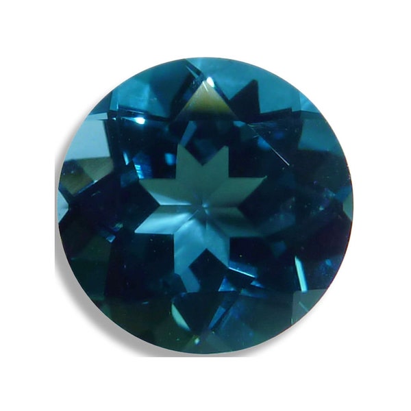 Natural TOPAZ Round London Blue Faceted Loose Gemstones Fine Cut AAA Free Shipping