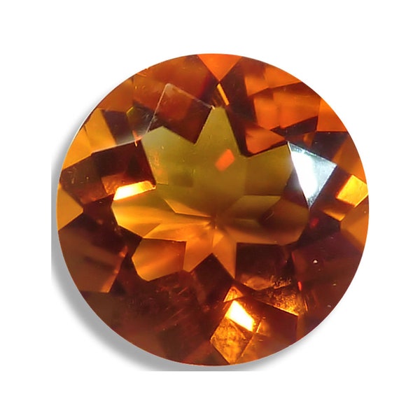 Natural Madeira CITRINE Round Gold Orange Faceted Loose Gemstones Fine Cut AAA