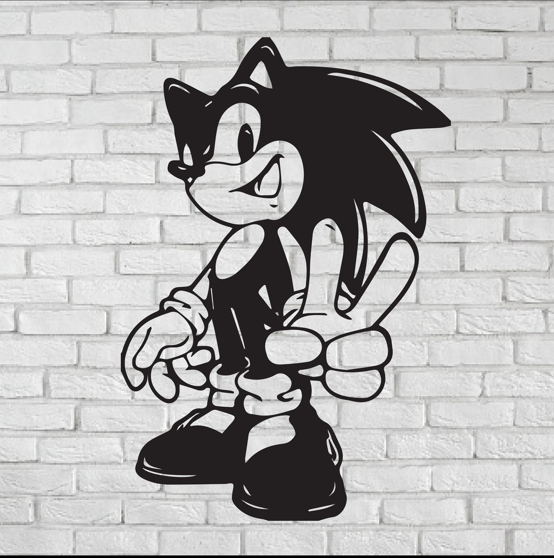 Sonic Svg Png Files Sonic Standing Pdf , Sonic Laser Cut , Sonic Svg ...
