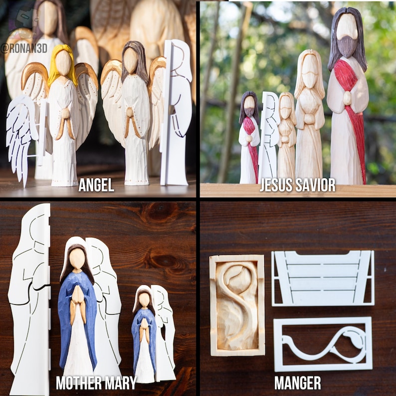 Nativity Collection Wood Carving Stencils Bundle (9 Pack) | Tutorial ...