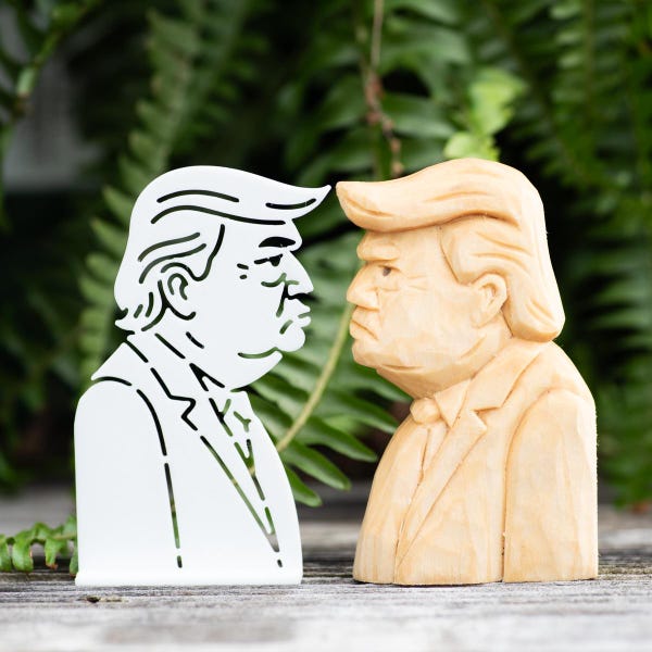 Make Carving Great Again - Plantilla de caricatura de Trump para tallar madera (SET) / Plantilla impresa en 3D para caricatura / Video tutorial a continuación