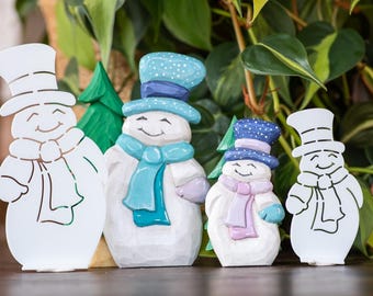 Snowman Wood Carving Stencil | 3D Printed Template | Tutorial Video Below
