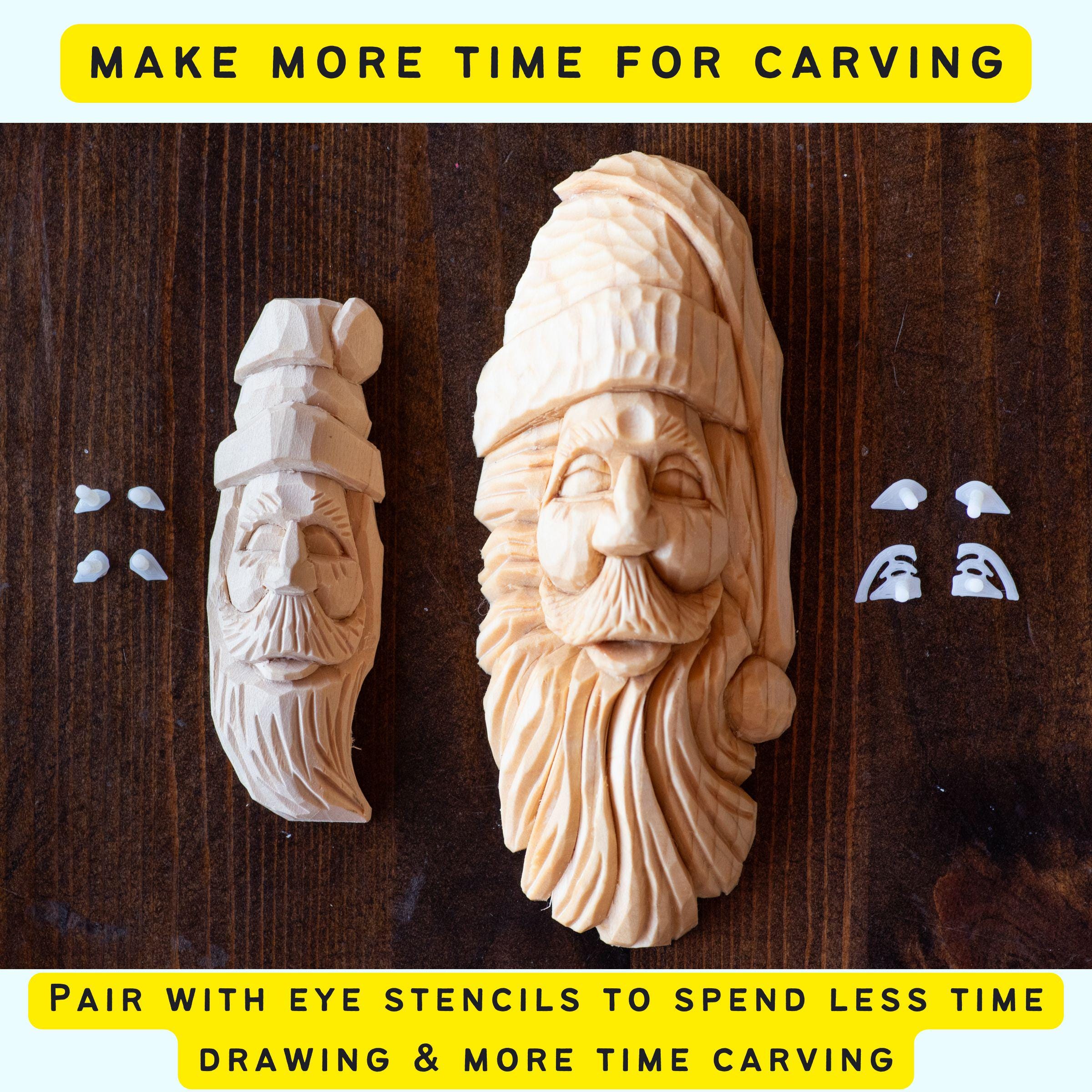 Spirit Face Wood Carving Stencil | 3D Printed Template for Caricature ...