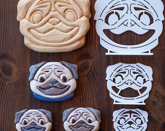 Pug Wood Carving Stencil | 3D Printed Template | Tutorial Video Below