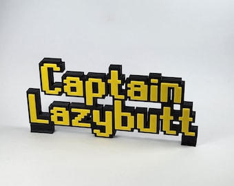 RuneScape OSRS Personalized Nameplate - 3D Printed Nameplate Plaque - Man Cave Gamer Tag Monogram