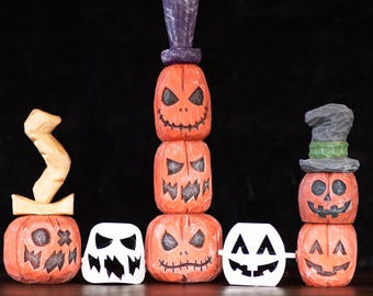 Jack o' Lantern Halloween Wood Carving Stencil | 3D Printed Template for Caricature & Wood Spirit Designs w/ Tutorial Video