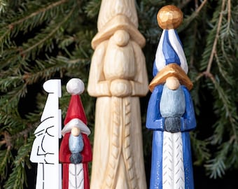 Classic Santa Wood Carving Stencil | 3D Printed Template for Wood | Tutorial Video Included