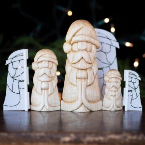 Wood Carving Stencil EVERYTHING Bundle | 3D Printed Templates for Caricature Designs | VIEW ...