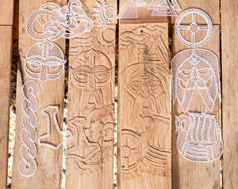 Vikings Designs Wood Carving Stencil Set of 10