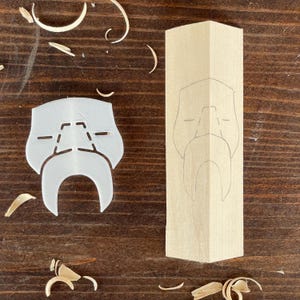 Spirit Face Wood Carving Stencil | 3D Printed Template for Caricature ...