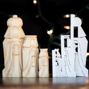 Three Kings Carving Stencil Set | 3D Printed Template for Caricature | Tutorial Video Below