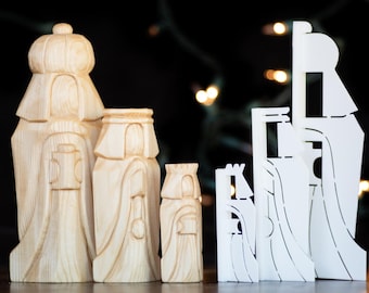 Three Kings Carving Stencil Set | 3D Printed Template for Caricature | Tutorial Video Below