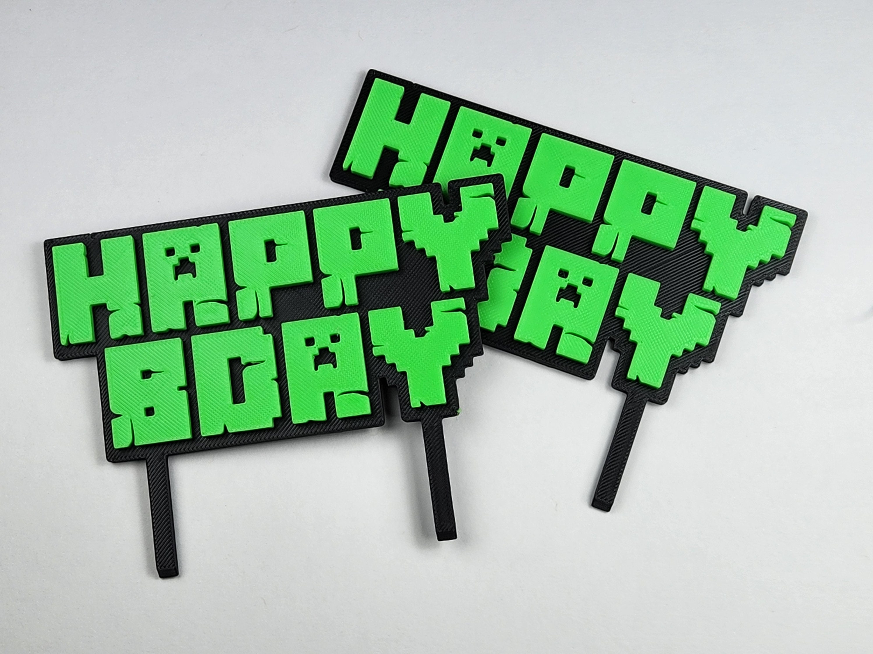 Pixel-Inspired Gamer Birthday Topper