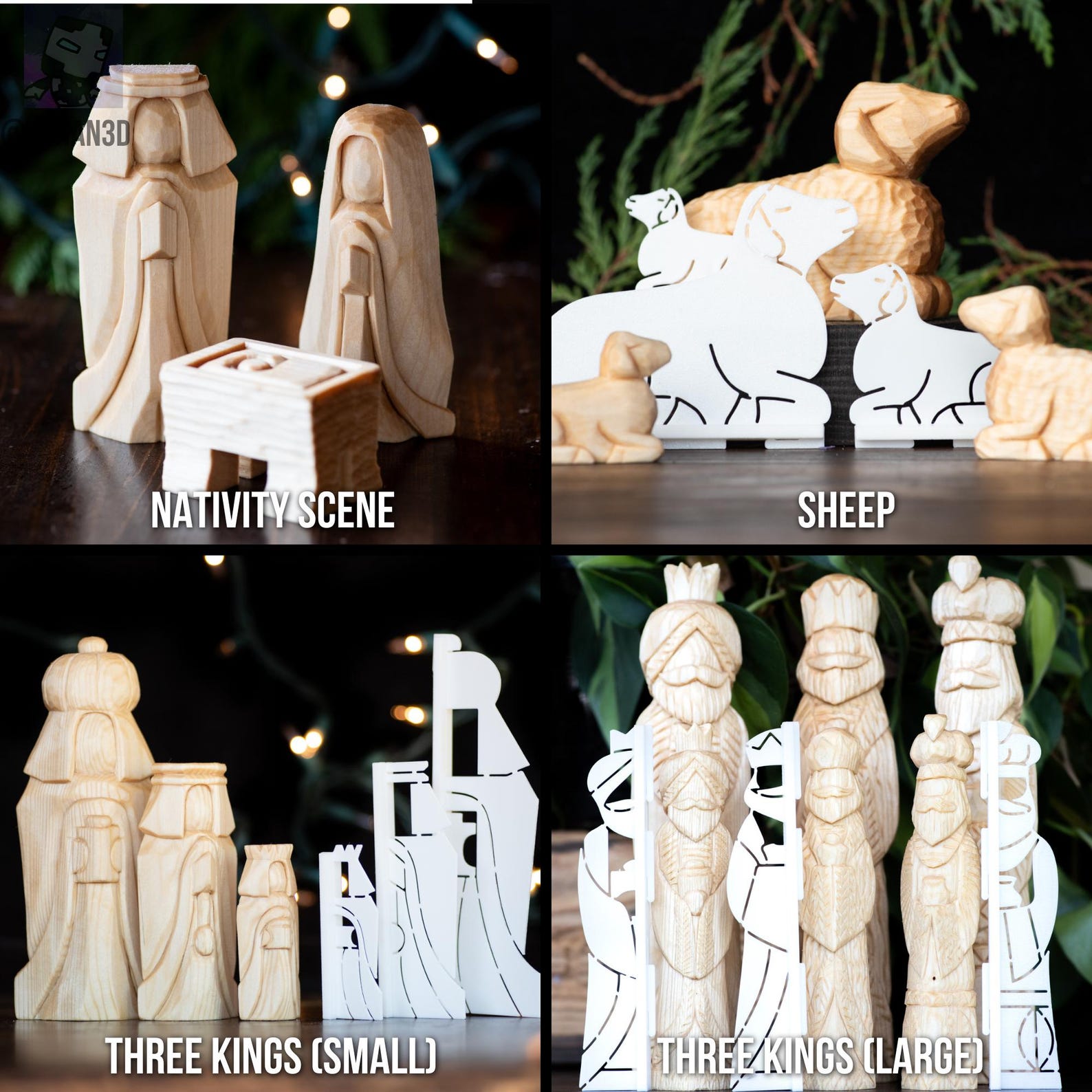 Nativity Collection Wood Carving Stencils Bundle (9 Pack) | Tutorial ...