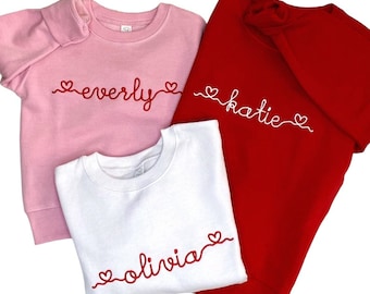 valentines shirt, valentines sweatshirt, monogrammed valentines shirt, personalized, valentines heart shirt, valentines day gift for her