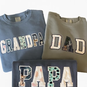 Custom Embroidered Dad Sweatshirt • Baby Clothes Keepsake Gift for Dad • Father's Day • Birthday Present • New Dad Memory Shirt