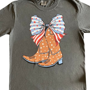 Patriotic Cowgirl Shirt: 4th of July Western Graphic Tee