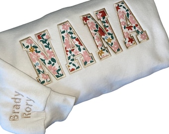 Sudadera personalizada con bordado floral para abuela: regalo personalizado para abuela