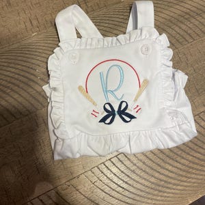 Personalized Baseball Baby Bubble Romper | Monogrammed Summer Outfit | Embroidered Baby Girl Romper | Baby Shower Gift | Custom Baby Clothes