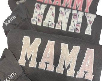 Personalized Embroidered Mama Sweatshirt: Baby Clothes Keepsake