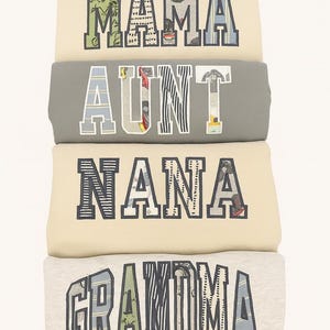Custom Embroidered Mama Sweatshirt from Baby Clothes, Keepsake Crewneck for Mom, Personalized Memory Shirt, Gift for New Mom