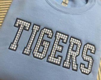 Custom Embroidered Appliqued Sweatshirt: School Spirit Game Day Apparel