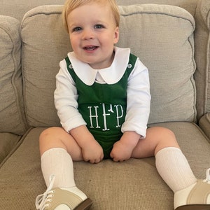 Monogram boys shortall, boys holiday outfit, corduroy boys outfit, fall clothing for boys, winter outfit boys, toddler thanksgiving outfit,