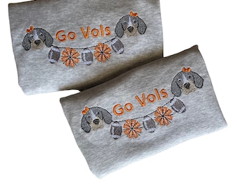 Camiseta bordada Go Vols para niño: Camiseta infantil Smokey Dog de Tennessee Volunteers