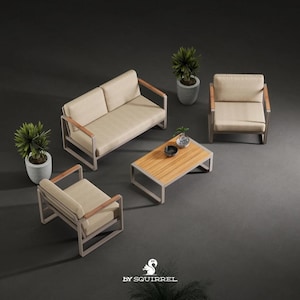 GardenVibe Aluminum Garden Set with Water Resistant Materials