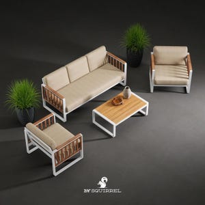 MiVista Aluminum Garden Seating Set