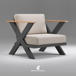 By Squirrel Garden X Aluminum Single Garden Chair