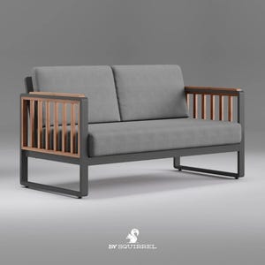 Aluminiowa podwójna sofa ogrodowa na patio lub taras firmy Squirrel MiVista