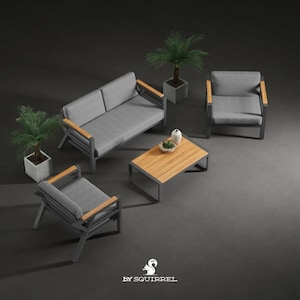 Aluminum Garden Seating Set Twain