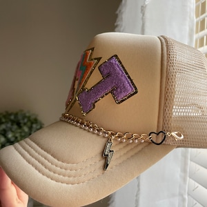 Hat Chain with Pearls (Silver or Gold) - Double Stranded with Charm Included