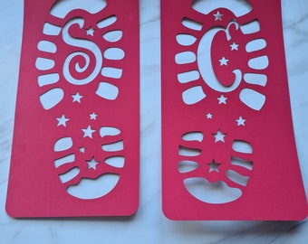 Santa footprint stencils, snow footprint, santas boots, Santa Clause, Elf footprints, Reindeer footprint stencils