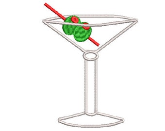 Martini Glass - Machine Embroidery Design