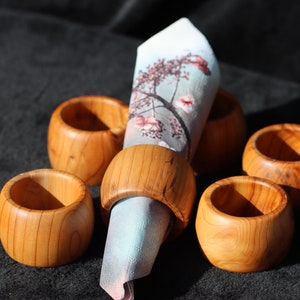 Wooden napkin rings 6pcs image 3